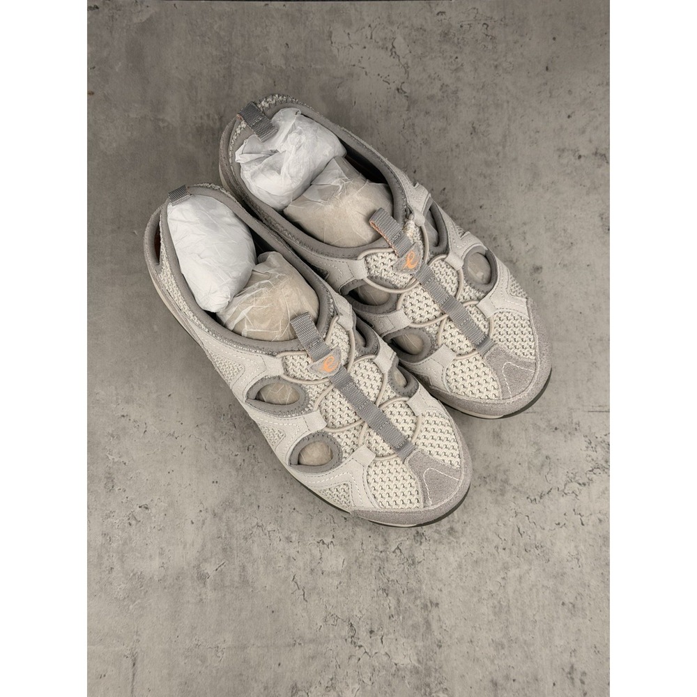Easy Spirit Search Womens 10W Gray Leather Mesh Walking Shoes New - Picture 3 of 4